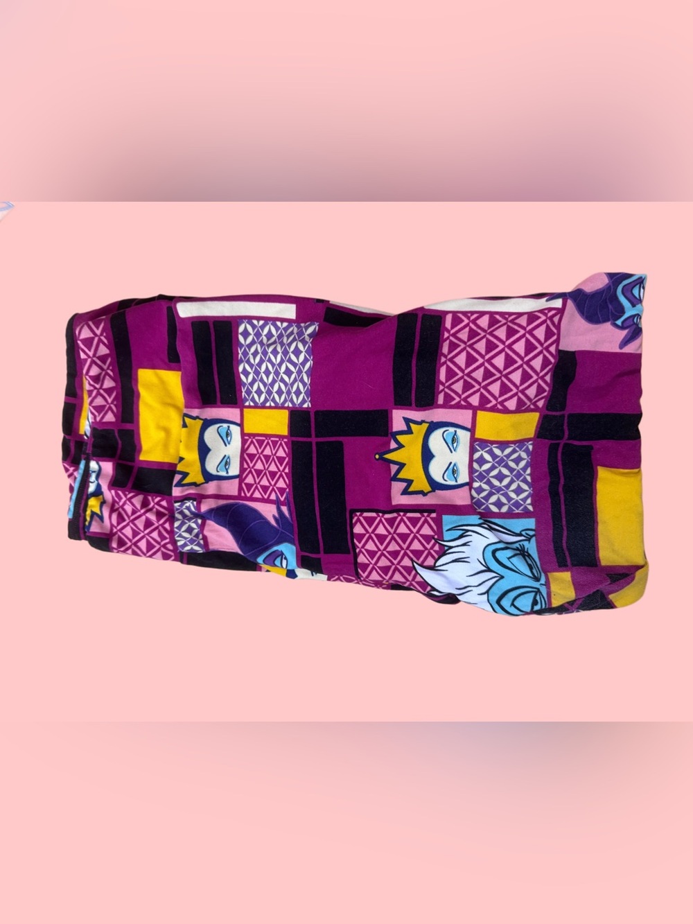 Purple Patterned Disney Villains Graphic Dress